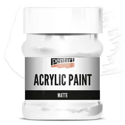 Vopsea acrilică Pentart mată , 230 ml - alb titan