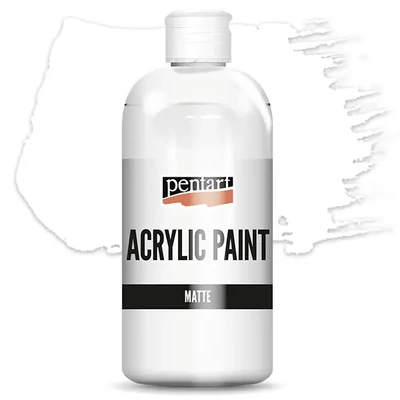 Vopsea acrilică Pentart mată , 500 ml - alb