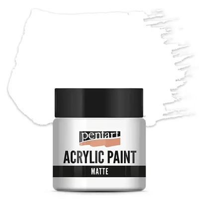 Vopsea acrilică Pentart mată , 50 ml - alba