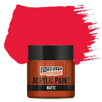 Vopsea acrilică Pentart mată , 50 ml - rosu