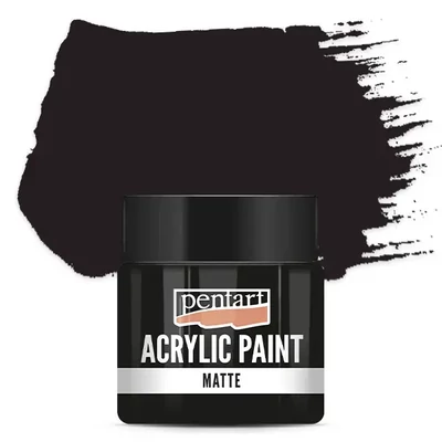 Vopsea acrilică Pentart mată , 50 ml - negru