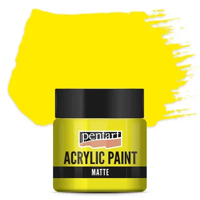 Vopsea acrilică Pentart mată , 50 ml - galben