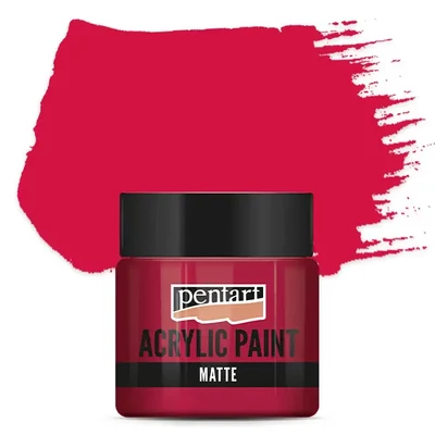 Vopsea acrilică Pentart mată , 50 ml - rosu carmin