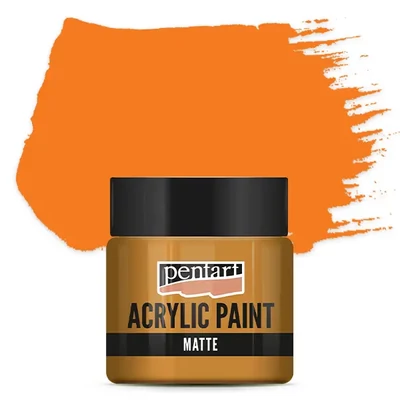 Vopsea acrilică Pentart mată , 50 ml - portocaliu