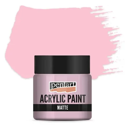 Vopsea acrilică Pentart mată , 50 ml - roz