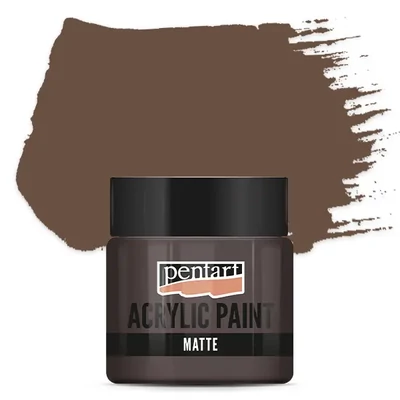Vopsea acrilică Pentart mată , 50 ml - maro pamant