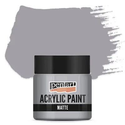 Vopsea acrilică Pentart mată , 50 ml - gri