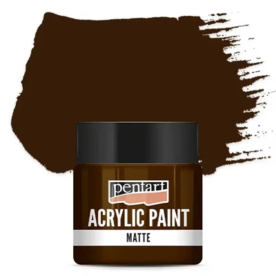 Vopsea acrilică Pentart mată , 50 ml - maro rosu