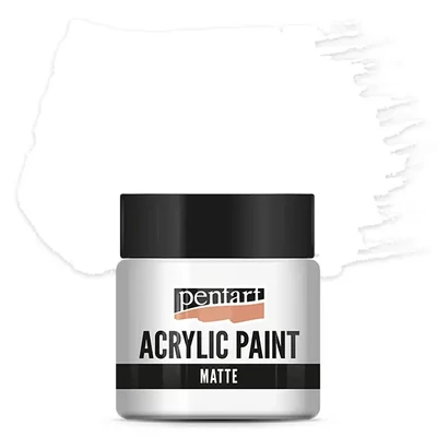 Vopsea acrilică Pentart mată , 50 ml - alb titan
