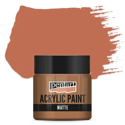 Vopsea acrilică Pentart mată , 50 ml - argila rosu-maro