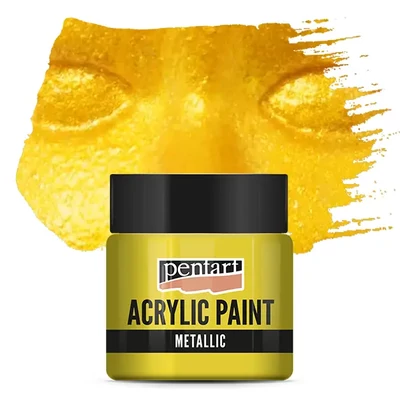 Vopsea acrilică metalizată Pentart, 50 ml - aur baroc