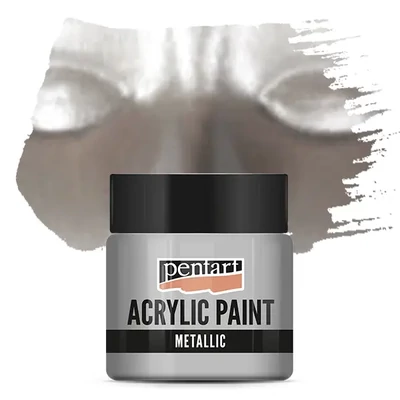 Vopsea acrilică metalizată Pentart, 50 ml - argint