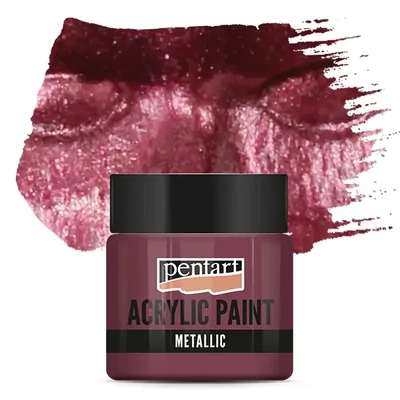 Vopsea acrilică metalizată Pentart, 50 ml - auriu-lila
