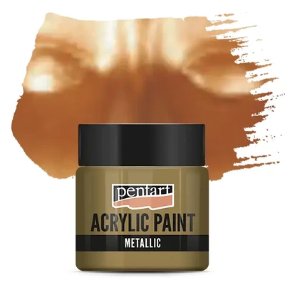 Vopsea acrilică metalizată Pentart, 50 ml - cupru antic