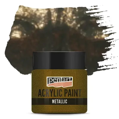 Vopsea acrilică metalizată Pentart, 50 ml - aur strălucitor