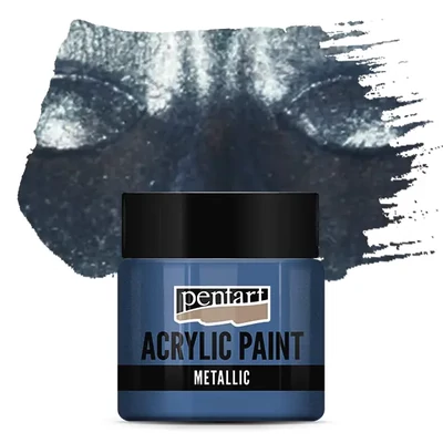 Vopsea acrilică metalizată Pentart, 50 ml - albastru strălucitor