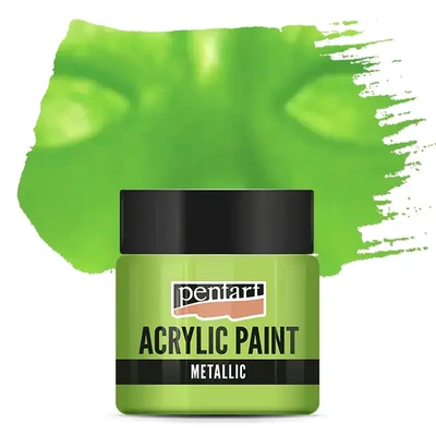 Vopsea acrilică metalizată Pentart, 50 ml - verde deschis