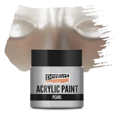 Vopsea acrilică Pentart cu efect de sidef, 50 ml – argint