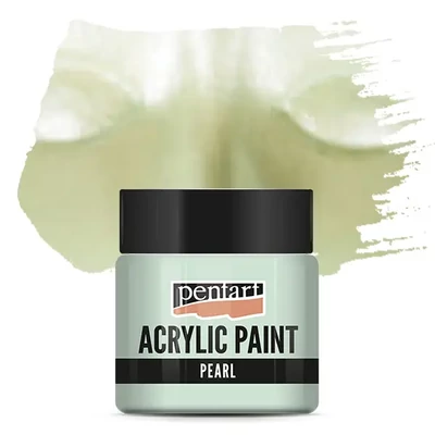 Vopsea acrilică Pentart cu efect de sidef, 50 ml – verde