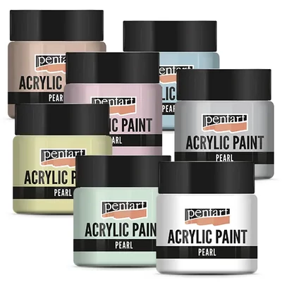 Vopsea acrilică Pentart cu efect de sidef, 50 ml – în diverse culori
