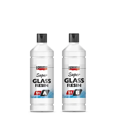 Pentart Super Rășină pentru sticlă, set 1:1, 2x125 ml