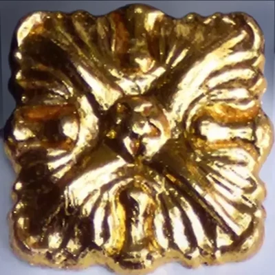 Folie decorativă Pentart, 14 × 14 cm, 5 buc. – aur baroc