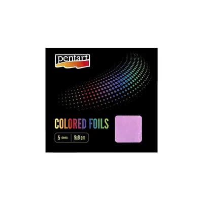 Folie decorativă Pentart, 9x9 cm, 5 buc. – mov deschis