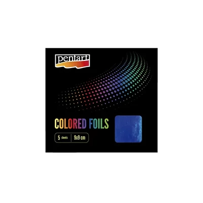 Folie decorativă Pentart, 9x9 cm, 5 buc. – albastru închis