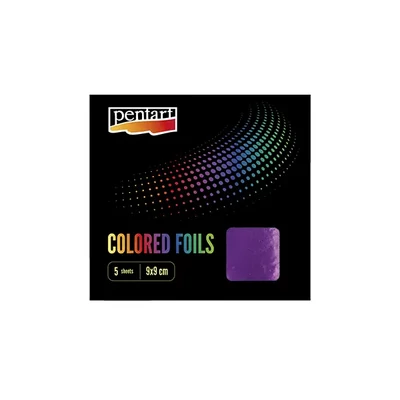 Folie decorativă Pentart, 9x9 cm, 5 buc. – mov închis
