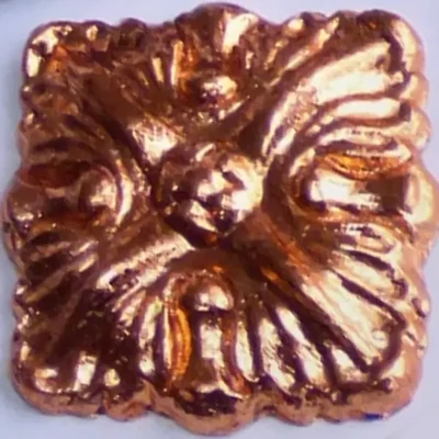 Folie decorativă Pentart, 14 × 14 cm, 5 buc. – aur roz