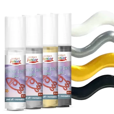 Pentart Junior Window Paint – vopsea pentru autocolante de sticlă detașabile, 20 ml – în diverse culori