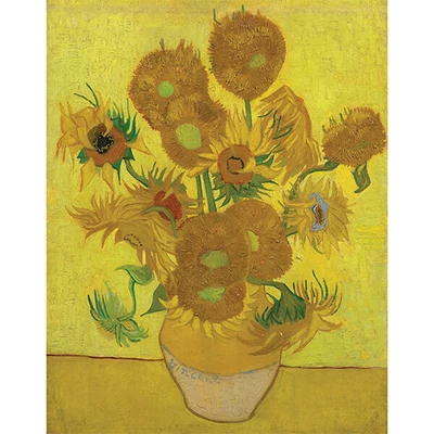 Set de colorat, Capodopere celebre, 28x35,5 cm - Floarea soarelui, Van Gogh