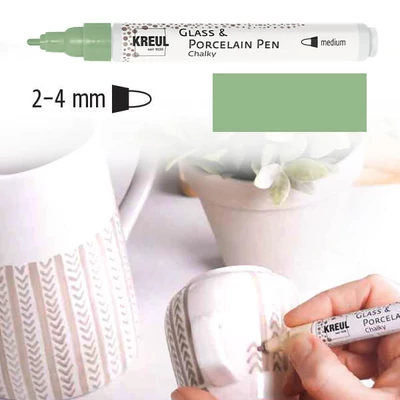 Üveg- és porcelánfilc, Kreul Chalky - 16574 rozmaringzöld