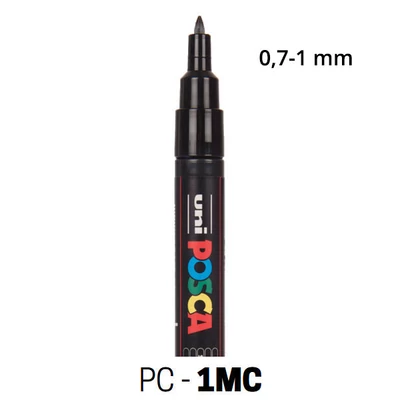 UNI POSCA PC-1M marker 0,7-1 mm - culori diverse