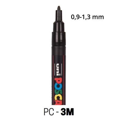 UNI POSCA PC-3M marker, 0,9-1,3 mm - culori diverse