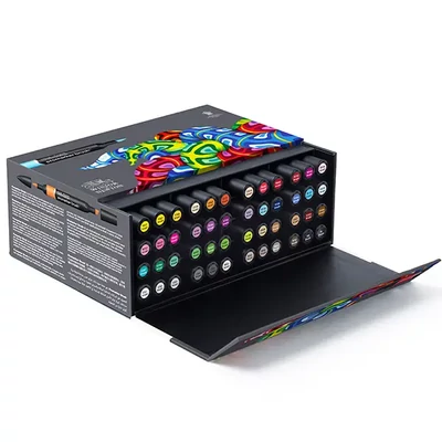 Set de markere cu alcool Promarker Brush cu două capete - 48 de buc, essential collection set
