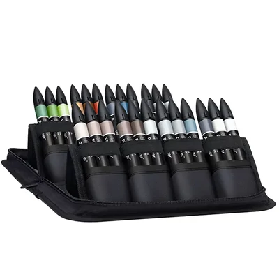 Set de markere cu alcool ProMarker cu două capet - 24+1 db, architectural tones, într-o pungă cu închidere zip