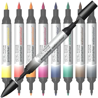 Promarker Watercolour marker tip pensulă acuarelă cu două vârfuri  - culori diverse