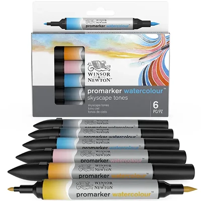 Promarker Watercolour set de creioane cu două capete - 6 buc, skyscape tones