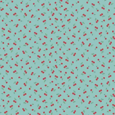 Tesatura patchwork - Makower - Afternoon Tea Cherry Teal 094/T
