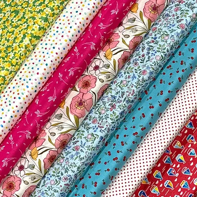 Tesatura patchwork - Makower - Revival Sprig Pink 057/P