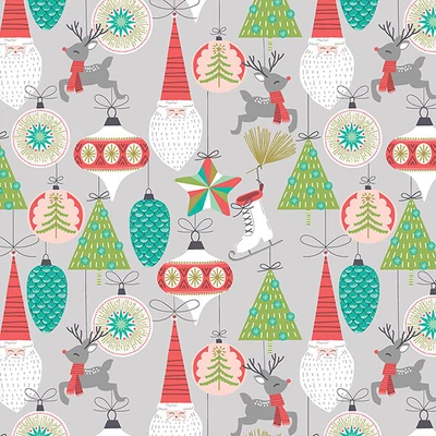 Material Patchwork - Free Spirit - Fa la la de Maude Asbury 015XGREY