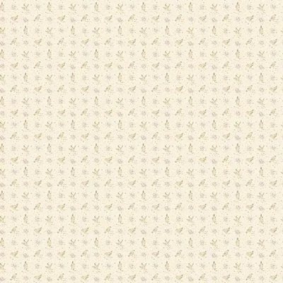 Material patchwork  - Makower - Wildflower Cottage 1598L Larks parchment