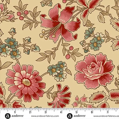 Material patchwork - Andover - Always and Forever by Renee Nanneman 1660L rose cream
