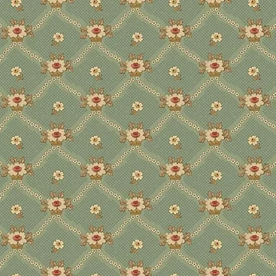 Material patchwork - Andover - Always and Forever by Renee Nanneman 1662G lattice pond