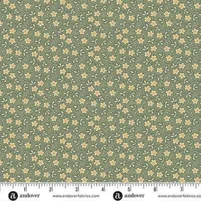 Material patchwork - Andover - Always and Forever by Renee Nanneman 1664G blossom teal