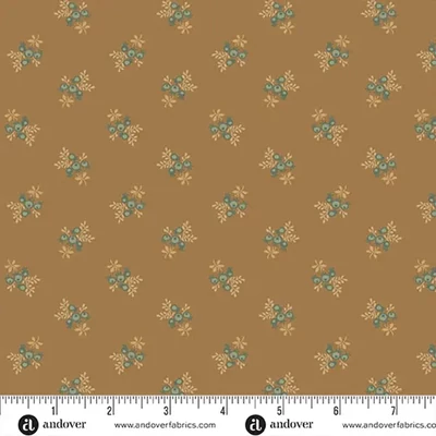 Material patchwork - Andover - Always and Forever by Renee Nanneman 1665N1 rosehips spice