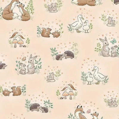 Material patchwork  - Makower - Little Ones 189/C Hugs coral