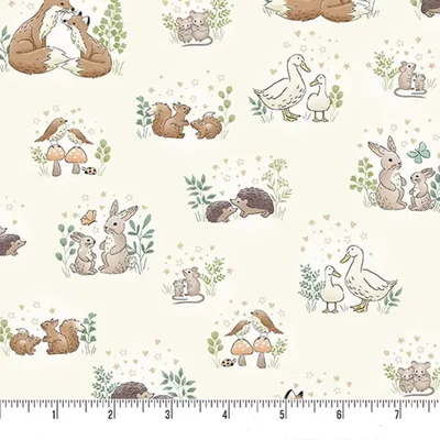 Material patchwork  - Makower - Little Ones 189/Q Hugs cream