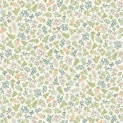 Material patchwork  - Makower - Little Ones 192/Q Foliage cream